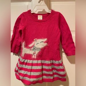 Gymboree pink knitted dress. Size 6-12 months.